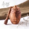 Olive Wood Honey Pot with Dipper