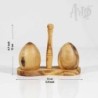 Salt and pepper shakers with Holder