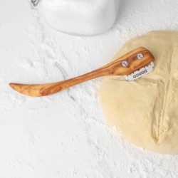 Handmade Olive Wooden Dough Slasher