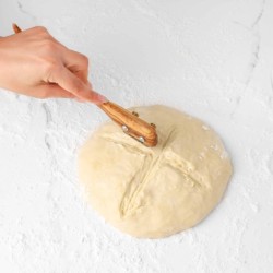 Handmade Olive Wooden Dough Slasher
