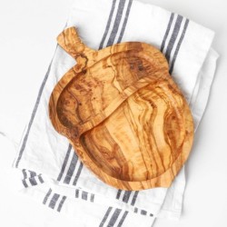 Handmade Olive Wood Acorn Tray