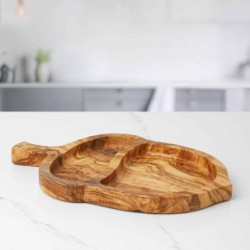 Handmade Olive Wood Acorn Tray