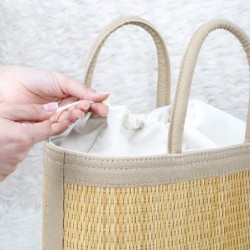 Practical Straw Bag with Handle / Straw Handbag Handmade / Womens Handbag Handmade from Straw