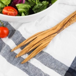 Personalized Olive Wood Salad Fork – Handmade Natural Wooden Utensil | Artisraw Tunisie