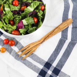 Personalized Olive Wood Salad Fork – Handmade Natural Wooden Utensil | Artisraw Tunisie