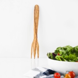 Personalized Olive Wood Salad Fork – Handmade Natural Wooden Utensil | Artisraw Tunisie