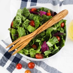 Personalized Olive Wood Salad Fork – Handmade Natural Wooden Utensil | Artisraw Tunisie