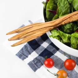 Personalized Olive Wood Salad Fork – Handmade Natural Wooden Utensil | Artisraw Tunisie