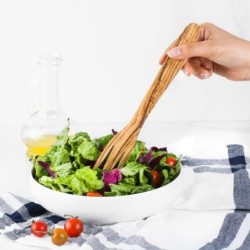 Personalized Olive Wood Salad Fork – Handmade Natural Wooden Utensil | Artisraw Tunisie