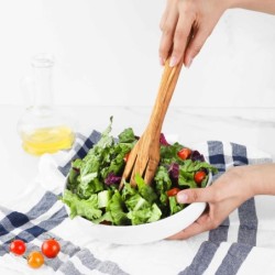 Personalized Olive Wood Salad Fork – Handmade Natural Wooden Utensil | Artisraw Tunisie