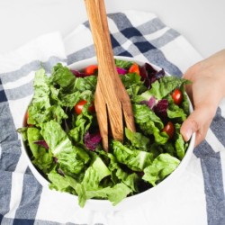 Personalized Olive Wood Salad Fork – Handmade Natural Wooden Utensil | Artisraw Tunisie