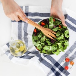 Personalized Olive Wood Salad Fork – Handmade Natural Wooden Utensil | Artisraw Tunisie