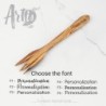 Personalized Olive Wood Salad Fork – Handmade Natural Wooden Utensil | Artisraw Tunisie