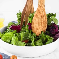 Personalized Olive Wood Salad Servers – Handmade Natural Utensil Set | Artisraw Tunisie