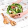 Large Olive Wood Salad Bowl with Salad Forks – Handcrafted Mediterranean Kitchen Set