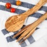 Personalized Olive Wood Salad Servers – Handmade Natural Utensil Set | Artisraw Tunisie