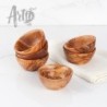 Set of 6 Small Olive Wood Bowls Handmade