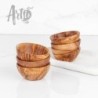 Set of 6 Small Olive Wood Bowls Handmade
