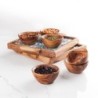 Set of 6 Small Olive Wood Bowls Handmade