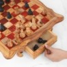 Handmade Chess Board from Tunisian Olive Wood – Artisan Olive Wood Game Board