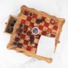 Handmade Chess Board from Tunisian Olive Wood – Artisan Olive Wood Game Board