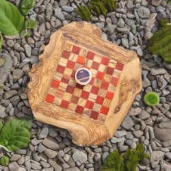 Olive Wood Chess Board Only – Handmade by Artisraw