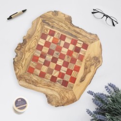 Olive Wood Chess Board Only – Handmade by Artisraw