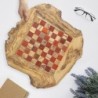 Olive Wood Chess Board Only – Handmade by Artisraw