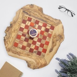 Olive Wood Chess Board Only – Handmade by Artisraw