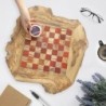 Olive Wood Chess Board Only – Handmade by Artisraw