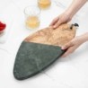 Grey Marble and Wood Cheese Board