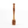 Naturally Made Olive Wood Honey Pot and Honey Dipper Set