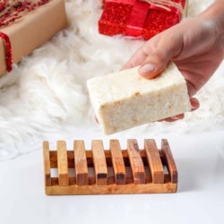 Set of 3 Handmade Olive Wood Soap Dishes/Trays- Artisraw Tunisie