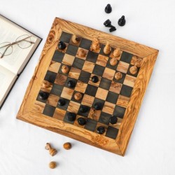 Handmade Tunisian Olive Wood Chess Board | Artisraw