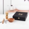 Olive Wood Shaving Set for Men – Handmade Brush, Bowl & Straight Razor | Artisraw Tunisie