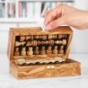 OliveWood Folding Chess Set With Storage and Chess Pieces - Artisraw Tunisie