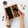 OliveWood Folding Chess Set With Storage and Chess Pieces - Artisraw Tunisie