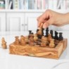 OliveWood Folding Chess Set With Storage and Chess Pieces - Artisraw Tunisie