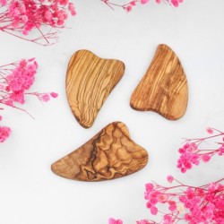 Gua Sha Set of 3 Handmade from Olive Wood Artisraw – Tunisie