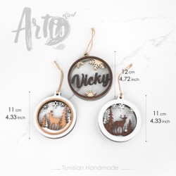 Christmas Ornaments handmade from Olive Wood