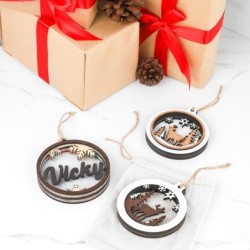Christmas Ornaments handmade from Olive Wood