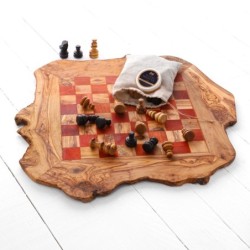 Olive Wood Chess Board - Artisraw  Tunisie
