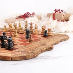 Olive Wood Chess Board - Artisraw  Tunisie