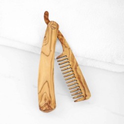 Olive wood beard comb - Artisraw Tunisie