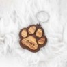 Olive Wood Paw Print Keychain – For Pet Lovers | Artisraw Tunisie