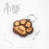Olive Wood Paw Print Keychain – For Pet Lovers | Artisraw Tunisie