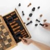 Olive Wood Chess Set with Drawer – Inlaid Board