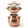 Handmade Hammered Copper Couscoussier (Couscous Steamer) – Traditional 2-Tier Steamer