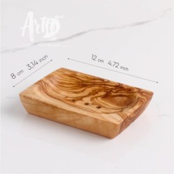 Set of 3 Wood Soap Dish handmade from Tunisian Olive Wood/Wooden Soap Saver/Wooden Soap Holder (US FAST Shipping +Free ArtisRaw 