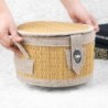 Round Picnic Basket Handmade from Straw / Practical Picnic Basket Bag / Straw Picnic Bag / Straw Bag Leather Hand / Cute Picnic 